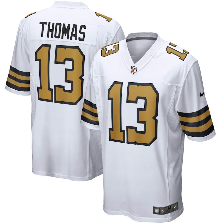 Men New Orleans Saints 13 Michael Thomas Nike White Alternate Game NFL Jersey